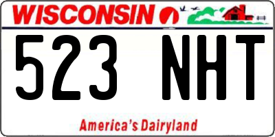 WI license plate 523NHT