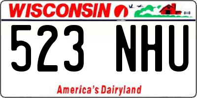 WI license plate 523NHU