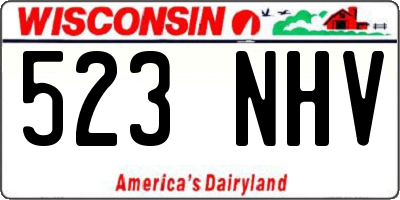 WI license plate 523NHV
