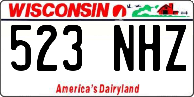 WI license plate 523NHZ