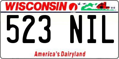 WI license plate 523NIL