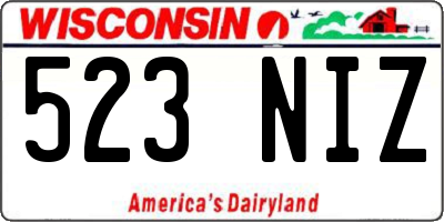 WI license plate 523NIZ