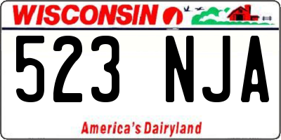 WI license plate 523NJA