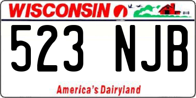 WI license plate 523NJB