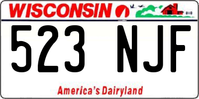 WI license plate 523NJF