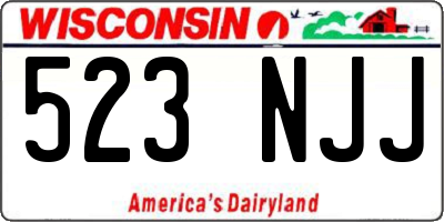 WI license plate 523NJJ