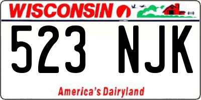 WI license plate 523NJK