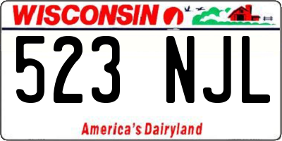WI license plate 523NJL