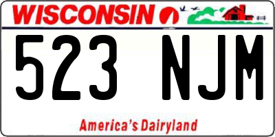 WI license plate 523NJM
