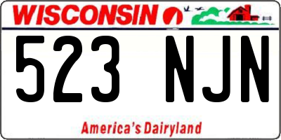 WI license plate 523NJN