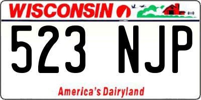 WI license plate 523NJP