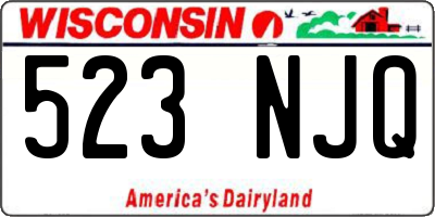 WI license plate 523NJQ
