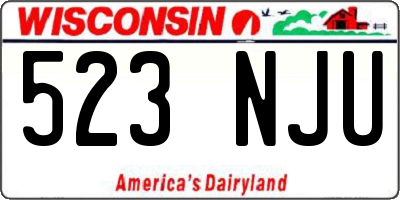 WI license plate 523NJU
