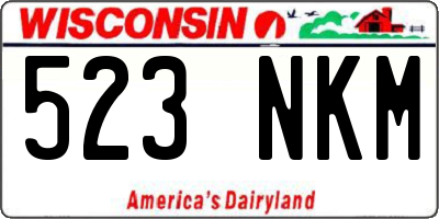 WI license plate 523NKM
