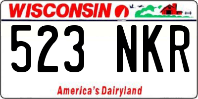 WI license plate 523NKR