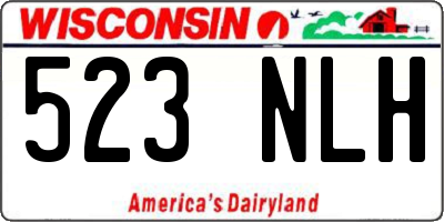 WI license plate 523NLH