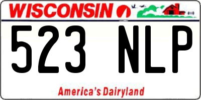 WI license plate 523NLP