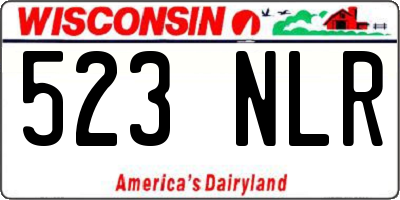 WI license plate 523NLR