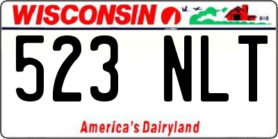 WI license plate 523NLT