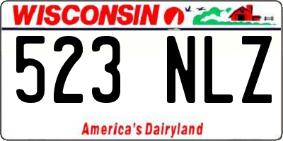 WI license plate 523NLZ