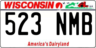 WI license plate 523NMB