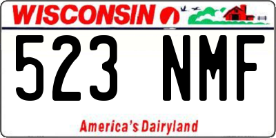 WI license plate 523NMF