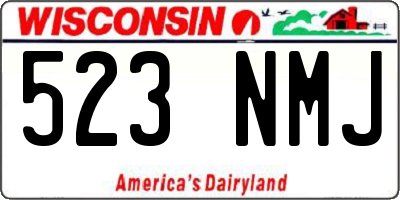 WI license plate 523NMJ