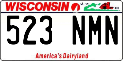 WI license plate 523NMN