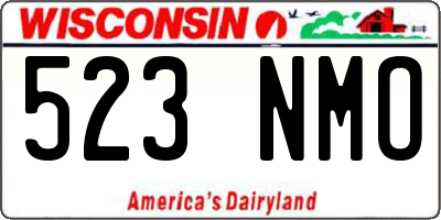WI license plate 523NMO