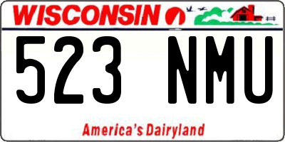 WI license plate 523NMU