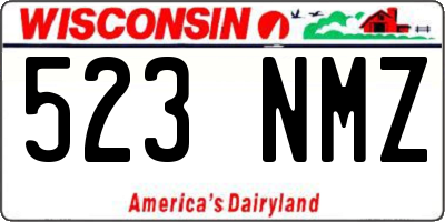 WI license plate 523NMZ