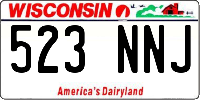 WI license plate 523NNJ