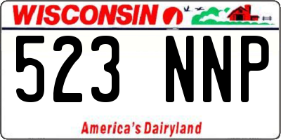 WI license plate 523NNP