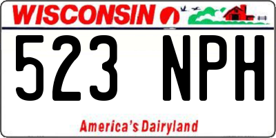 WI license plate 523NPH