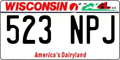 WI license plate 523NPJ