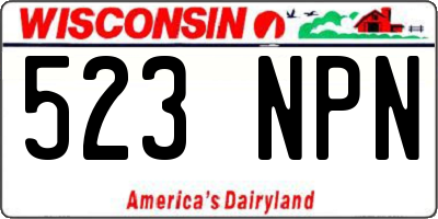 WI license plate 523NPN