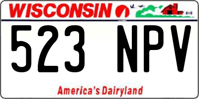 WI license plate 523NPV