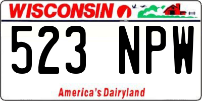 WI license plate 523NPW