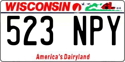 WI license plate 523NPY