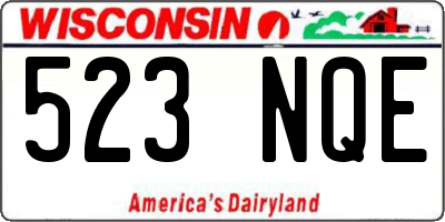 WI license plate 523NQE
