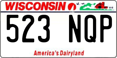 WI license plate 523NQP