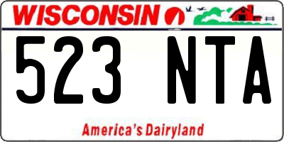 WI license plate 523NTA
