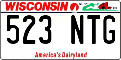WI license plate 523NTG