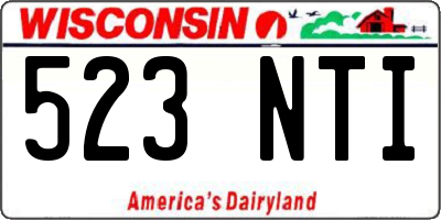 WI license plate 523NTI