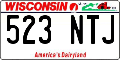 WI license plate 523NTJ
