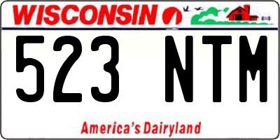WI license plate 523NTM