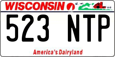 WI license plate 523NTP