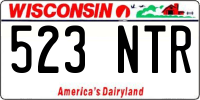 WI license plate 523NTR
