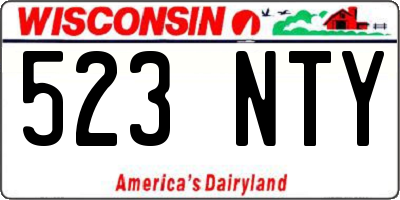 WI license plate 523NTY