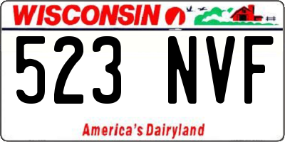 WI license plate 523NVF